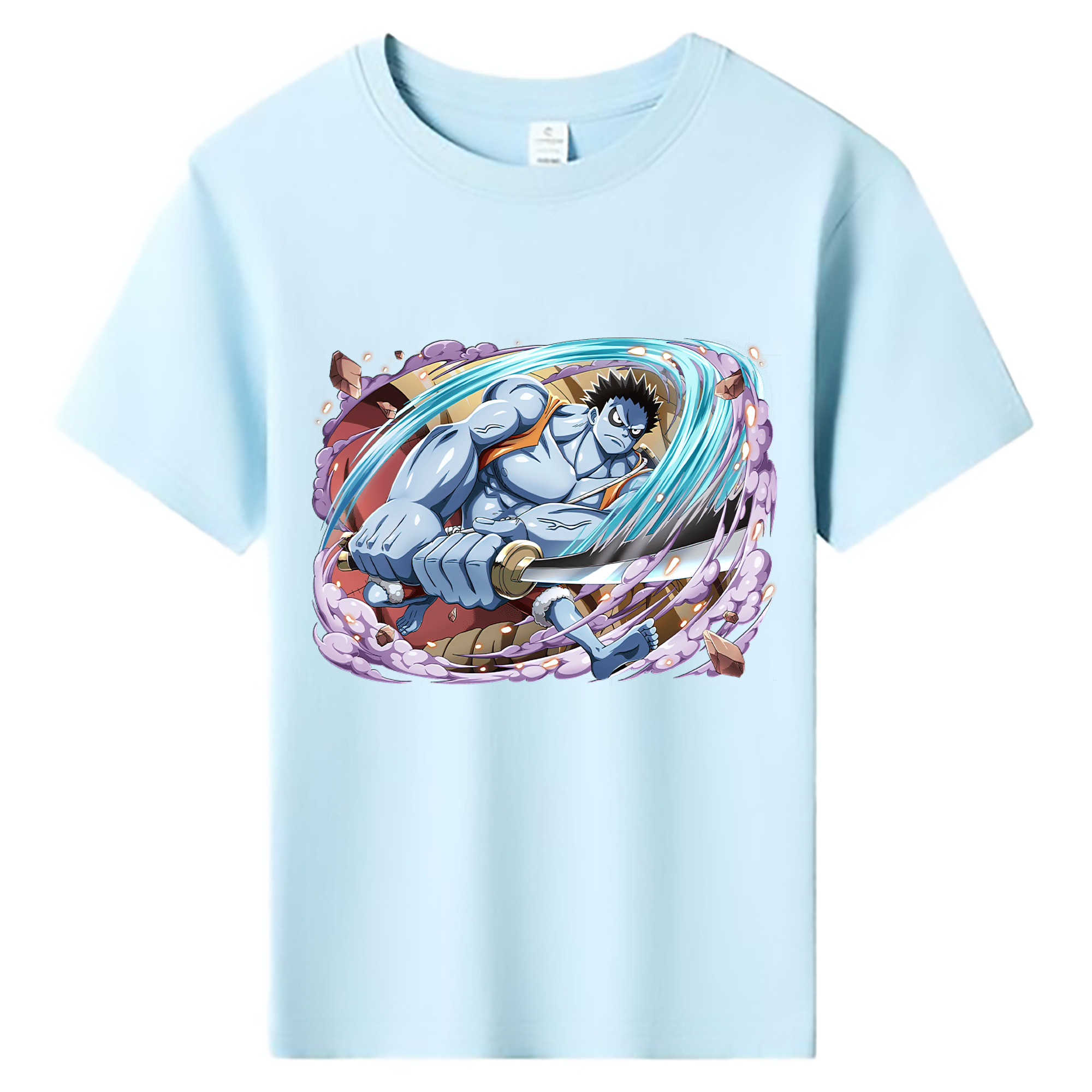 ワンピース モンキー・D・ルフィ ONE PIECE Monkey D. Luffy 綿100％キッズTシャツ（フロントプリント）
